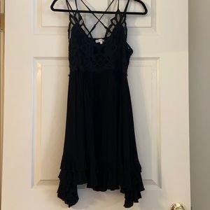 Black lace top dress similar to Free People